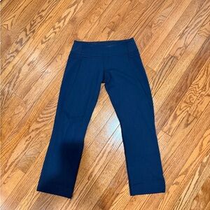 Lululemon Cropped Athletica Deep Blue Leggings